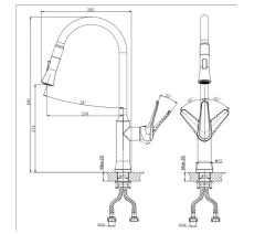 Смеситель для кухни Rush Jawa JA0735-24