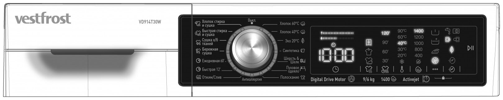 Стиральная машина Vestfrost VD 914T30W