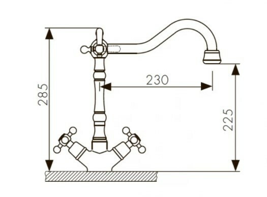 Смеситель для кухни Kaiser Carlson Style 44133-1