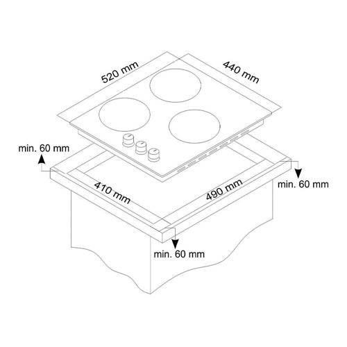 Газовая варочная панель Simfer H45V30M470