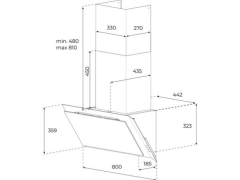 Кухонная вытяжка Teka DVI 88-G1 EOS MATT BLACK