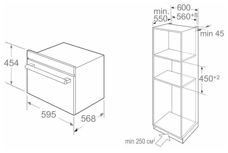 Электрический духовой шкаф Midea MI9500GBX