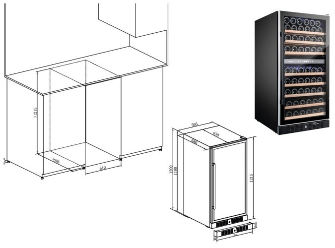Винный шкаф Temptech WP120DCB