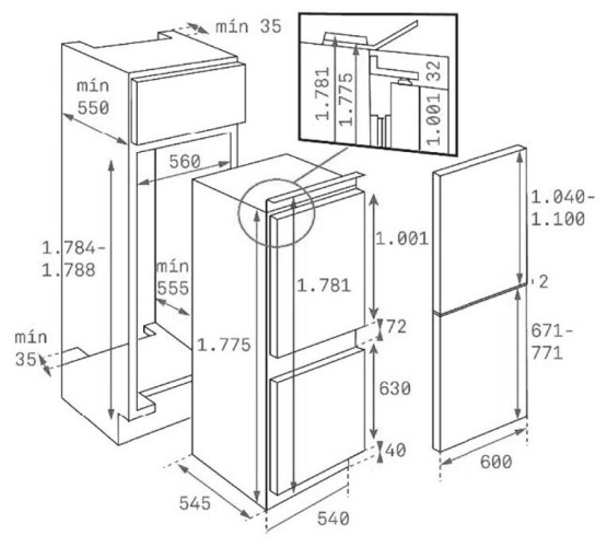 Встраиваемый холодильник Teka CI 320