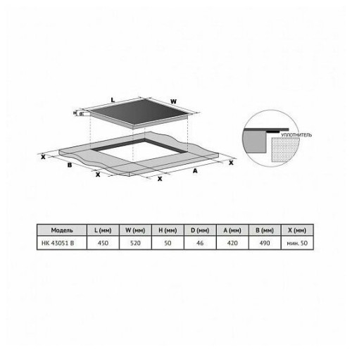 Электрическая варочная панель Korting HK 43051 B