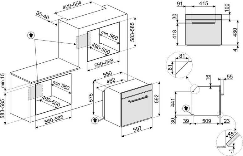 Электрический духовой шкаф Smeg SOP6900TP