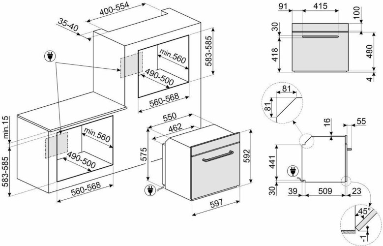 Электрический духовой шкаф Smeg SOP6900TP