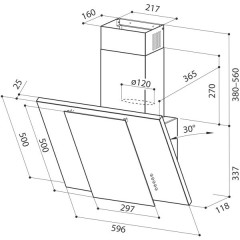 Кухонная вытяжка Lex T 600 black
