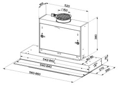 Встраиваемая вытяжка Faber Swift X/WH A90