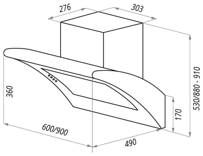 Кухонная вытяжка MAUNFELD LONDA 60