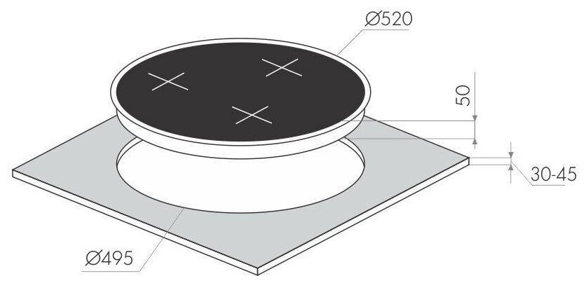 Газовая варочная панель MAUNFELD MGHG 53 19 B