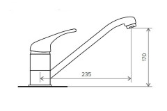 Смеситель для кухни Tolero Высокий чер №911