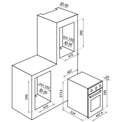 Электрический духовой шкаф Ardesia HSN 040 Black