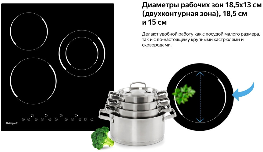 Электрическая варочная панель Weissgauff HVF 431 B