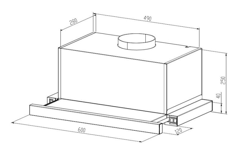 Встраиваемая вытяжка Zugel ZHT652GW