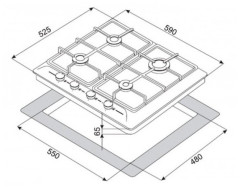 Газовая варочная панель Zorg Technology BP6 FDW RCR
