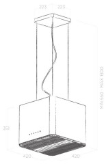 Кухонная вытяжка Elica PIX WH F 42