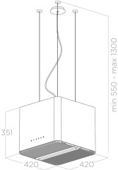 Кухонная вытяжка Elica PIX WH F 42