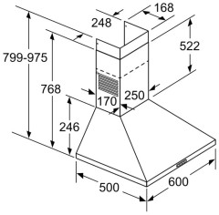 Кухонная вытяжка Bosch DWP 66BC50