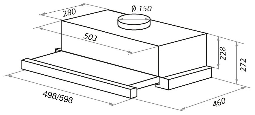 Встраиваемая вытяжка Maunfeld TS Touch 60 Black