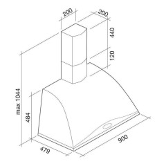 Островная вытяжка Falmec Ginevra Tile 90 600