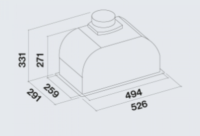 Встраиваемая вытяжка Falmec Gruppo incasso plus 50 bk