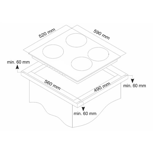 Электрическая варочная панель Simfer H60D14B070