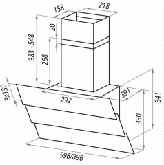 Кухонная вытяжка Falmec Tab White 60 см CTCN60 E0P2 ZZZB491F