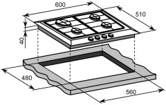 Газовая варочная панель Millen MGHD 7501 WH