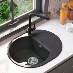 Кухонная мойка Polygran ATOL-620 №16 Черная