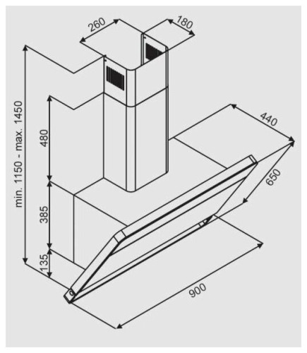 Кухонная вытяжка Kuppersberg AMSCH 90 B