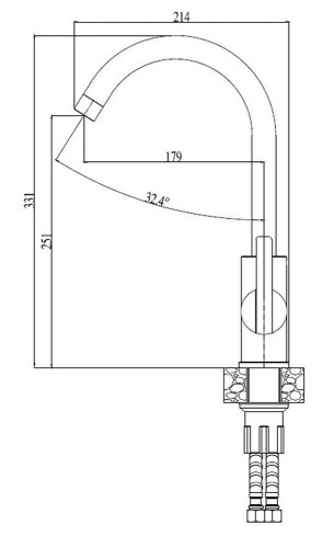Смеситель для кухни Alveus Tonia G91 Carbon черный 1129052