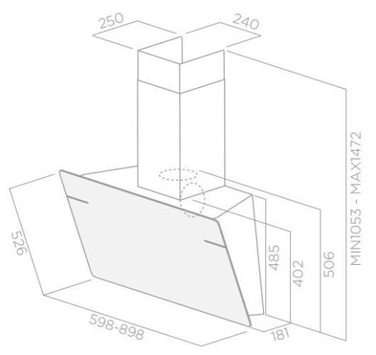 Кухонная вытяжка Elica Lessenza BL/A/60