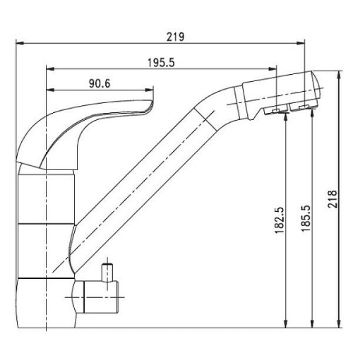 Смеситель для кухни Aquanet Kitchen хром AF777-44С
