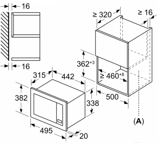 Встраиваемая микроволновая печь Bosch BFL523MW3