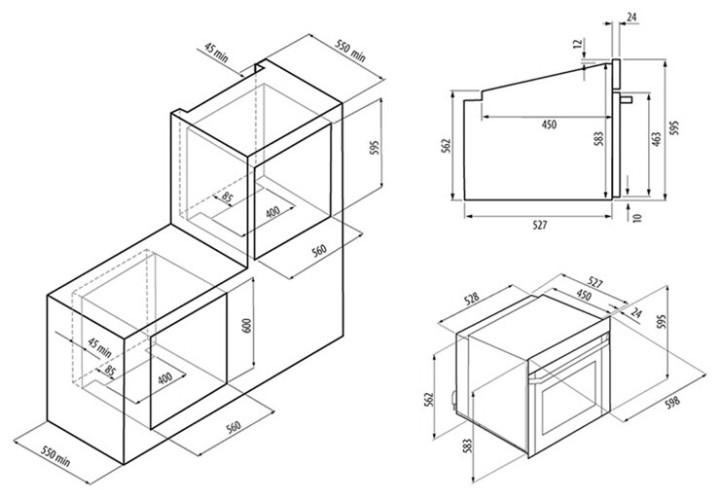 Электрический духовой шкаф Krona Sorrento 60 S