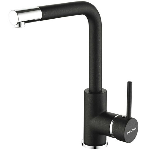 Смеситель для кухни Paulmark HONNER гранит, черный металлик