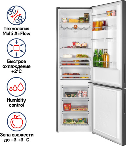 Холодильник MAUNFELD MFF200NFSBE