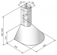Кухонная вытяжка Elikor Эпсилон 60Н 430 П3Л нержавеющая сталь серебристый