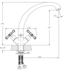 Смеситель для кухни Rush Bianki BI7650-27