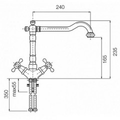 Смеситель для кухни Italmix NOVECENTO 0910 WHITE белый 06