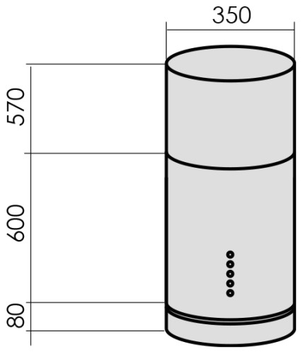 Кухонная вытяжка MBS MILTONIA 135 ISLAND INOX
