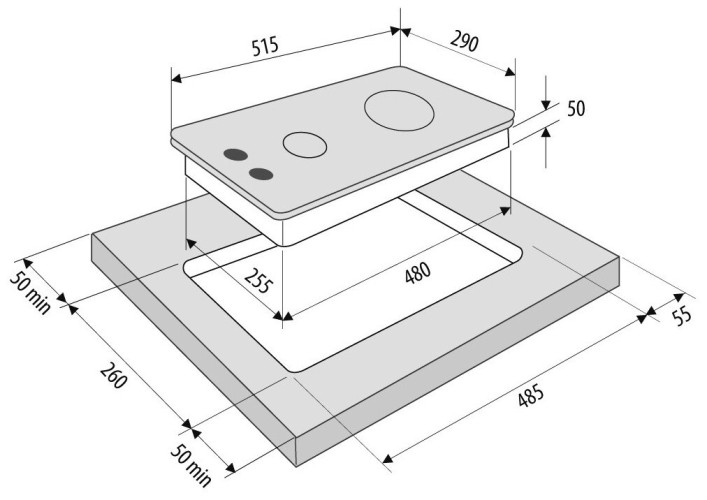 Газовая варочная панель Krona GALILEO 30 WH