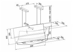 Кухонная вытяжка MAUNFELD CLIMB ISLA 90