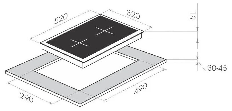 Газовая варочная панель MAUNFELD MGHS 32 73 S