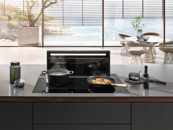 Встраиваемая вытяжка Miele DAD 4941 Black Levantar Obsidian black, черный обсидиан