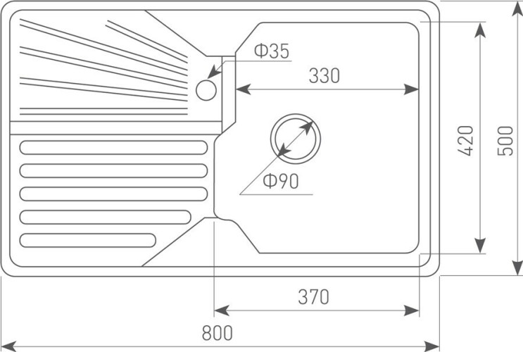 Кухонная мойка Zigmund & Shtain Kaskade 800 осенняя трава