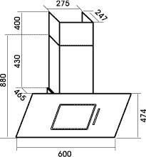 Кухонная вытяжка MBS Camellia 160 Black