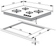 Газовая варочная панель Hansa BHGI 631500