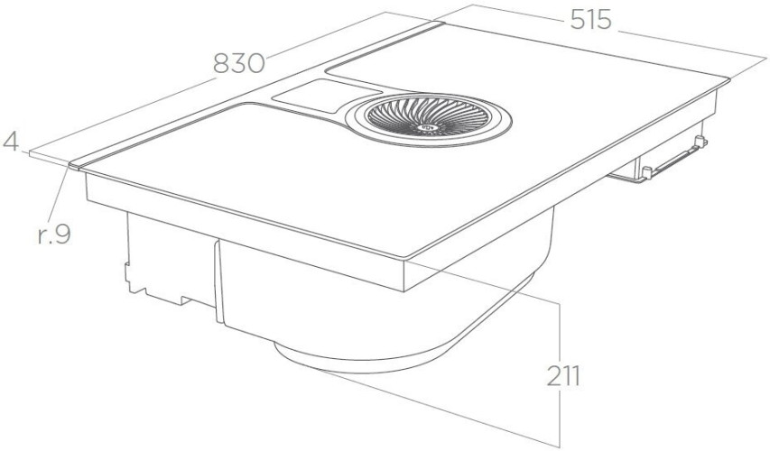 Индукционная варочная панель Elica NIKOLATESLA UNPLUGGED BL F 90